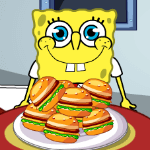Spongebob Love Eating Hamburger
